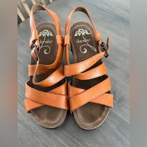 Dansko Burnt Orange Strappy Sandals